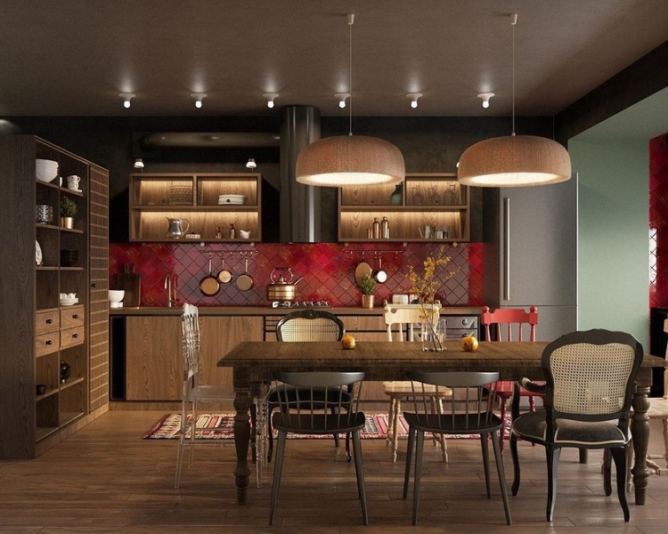 Коричневый в интерьере: варианты применения и 10 лучших цветов-компаньонов (137 фото)