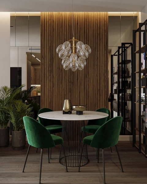 Коричневый в интерьере: варианты применения и 10 лучших цветов-компаньонов (137 фото)