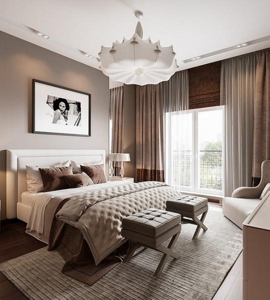 Коричневый в интерьере: варианты применения и 10 лучших цветов-компаньонов (137 фото)