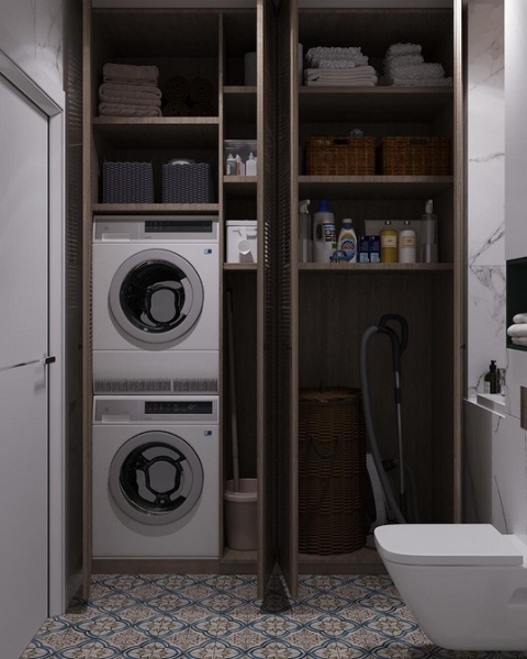 
                                Корзина для белья в ванную: советы по выбору и варианты размещения (67 фото)                            