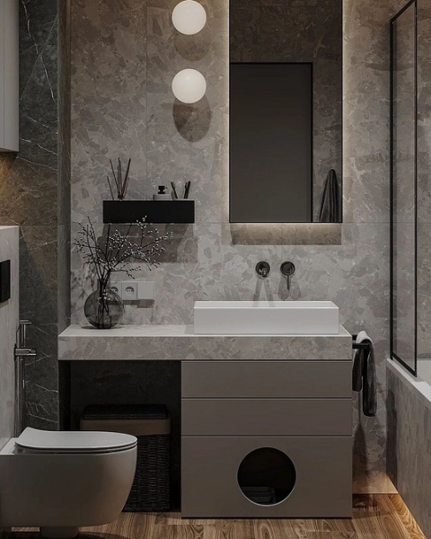 
                                Корзина для белья в ванную: советы по выбору и варианты размещения (67 фото)                            