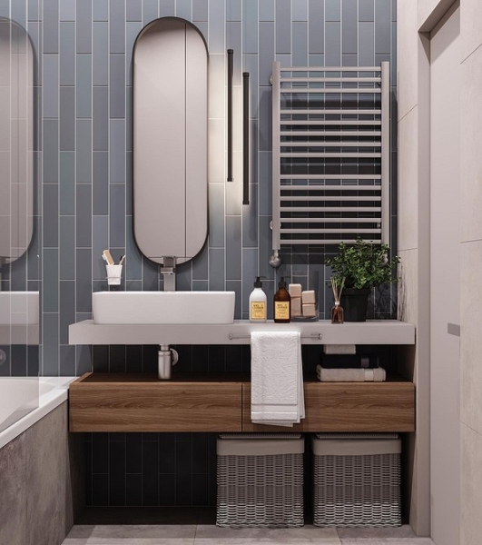 
                                Корзина для белья в ванную: советы по выбору и варианты размещения (67 фото)                            