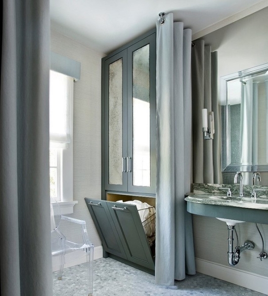 
                                Корзина для белья в ванную: советы по выбору и варианты размещения (67 фото)                            