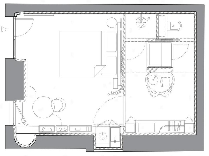 Маленькая парижская квартира 24 м² для сдачи в аренду