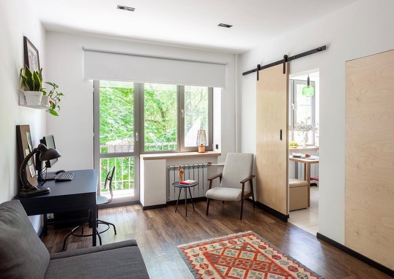 Однокомнатная хрущевка: варианты зонирования, советы по ремонту и примеры проектов (96 фото)