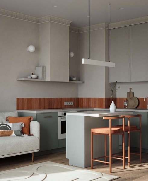 Оранжевый цвет в интерьере: как применять и с чем сочетать (133 фото)