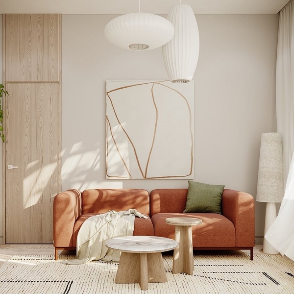 Оранжевый цвет в интерьере: как применять и с чем сочетать (133 фото)