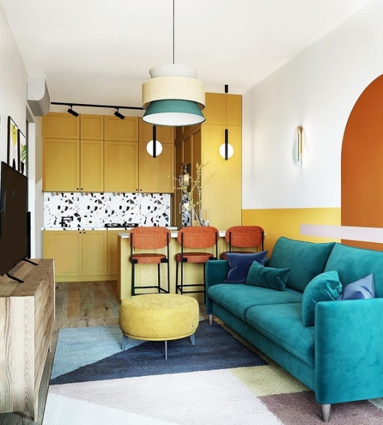 Оранжевый цвет в интерьере: как применять и с чем сочетать (133 фото)