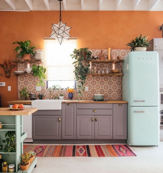 Оранжевый цвет в интерьере: как применять и с чем сочетать (133 фото)