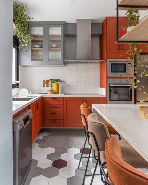 Оранжевый цвет в интерьере: как применять и с чем сочетать (133 фото)