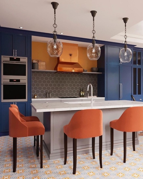 Оранжевый цвет в интерьере: как применять и с чем сочетать (133 фото)