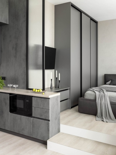 «Пентхаус» площадью 46 кв. м! Стильная и необычная квартира в Уфе