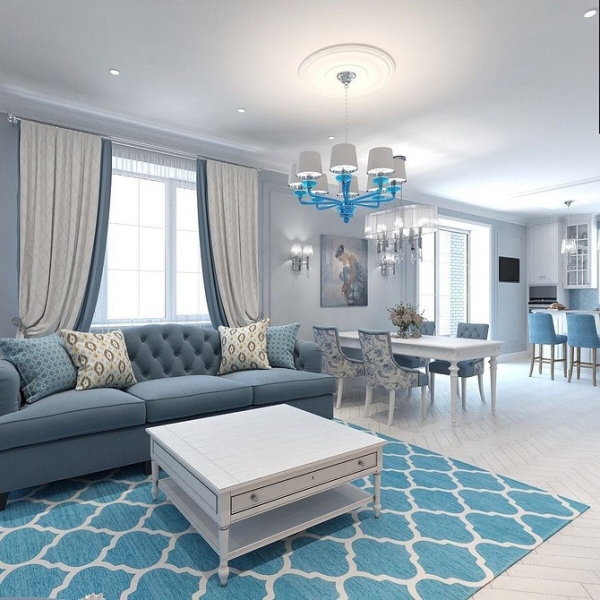 С какими цветами сочетается голубой: 8 лучших идей, примеры от дизайнеров и 92 фото