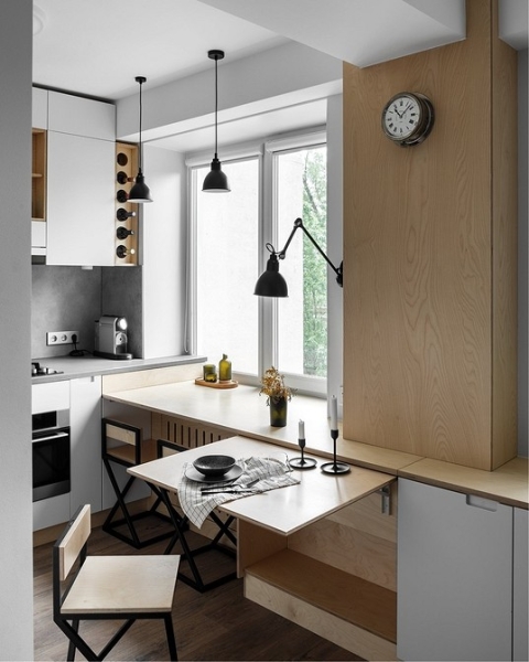 Стол для маленькой кухни: размеры, советы по выбору и 86 вдохновляющих фото