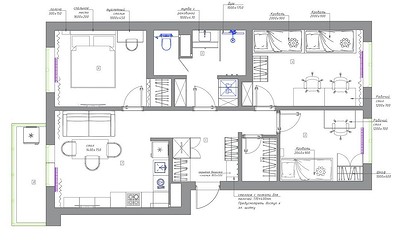 
                                Трешка на пятерых: удобная перепланировка и комфортный интерьер квартиры 74 кв. м                            