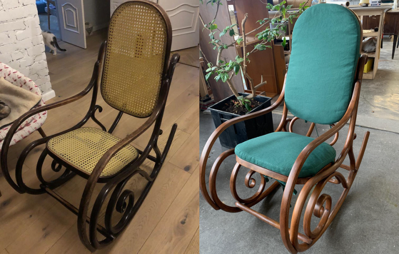Что делать со старым креслом? 8 красивых примеров (фото до и после)