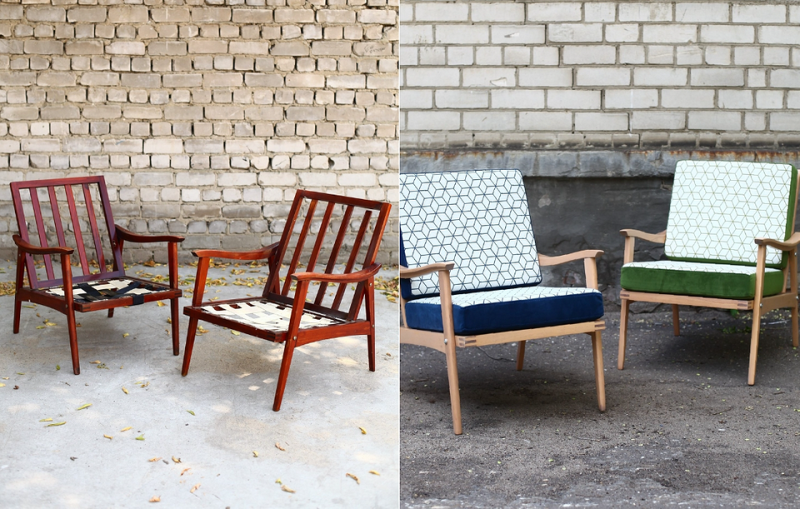 Что делать со старым креслом? 8 красивых примеров (фото до и после)