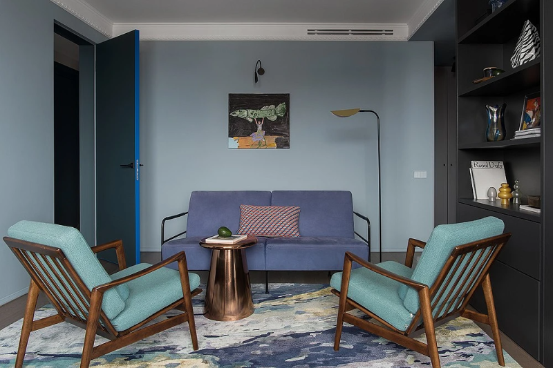 Голубая гостиная: сочетания цветов, идеи оформления и 104 фото