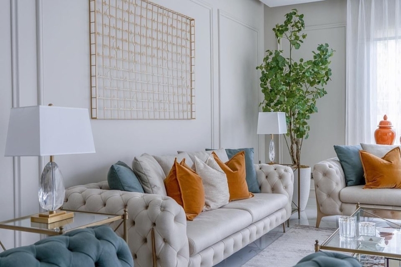 Голубая гостиная: сочетания цветов, идеи оформления и 104 фото