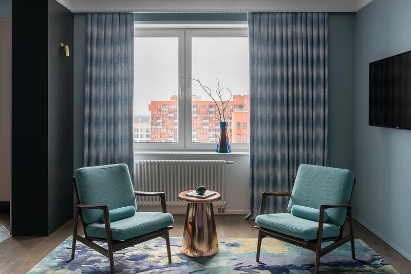 Голубая гостиная: сочетания цветов, идеи оформления и 104 фото