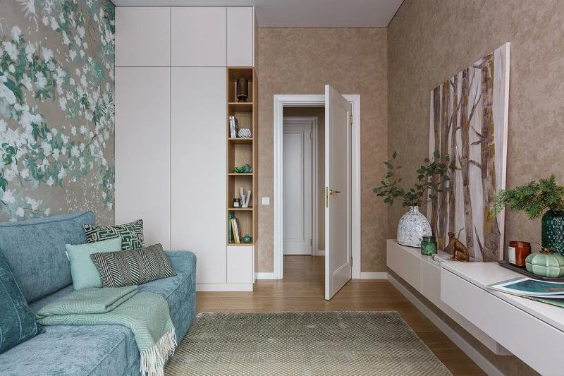 Голубая гостиная: сочетания цветов, идеи оформления и 104 фото