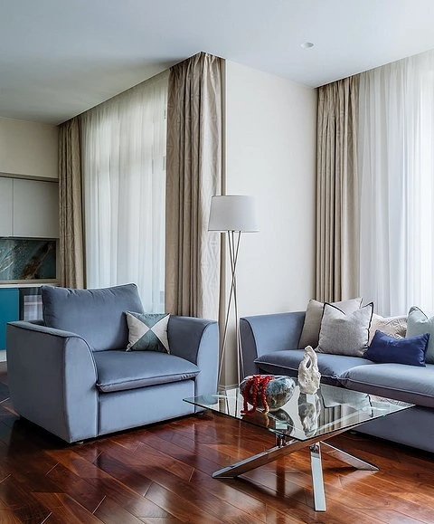 Голубая гостиная: сочетания цветов, идеи оформления и 104 фото