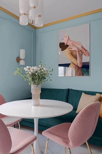 Голубая гостиная: сочетания цветов, идеи оформления и 104 фото