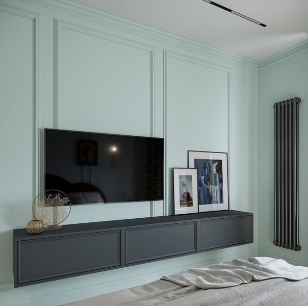 Голубая спальня: идеи оформления, подходящие стили и 110 фото