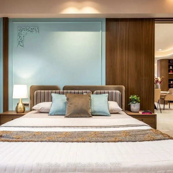 Голубая спальня: идеи оформления, подходящие стили и 110 фото