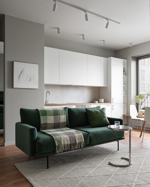 Из двушки сделали трешку и оформили стильный интерьер с мебелью из масс-маркета: квартира 53 кв. м