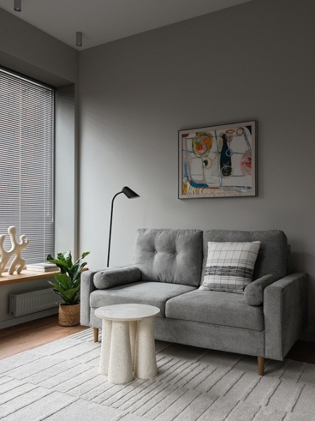 Из двушки сделали трешку и оформили стильный интерьер с мебелью из масс-маркета: квартира 53 кв. м