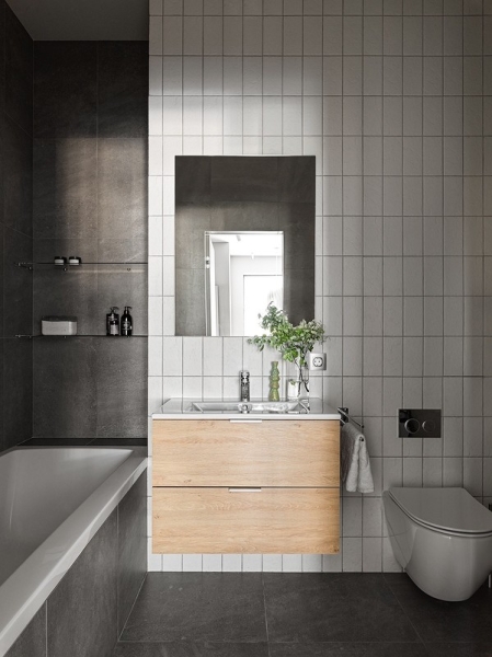 Из двушки сделали трешку и оформили стильный интерьер с мебелью из масс-маркета: квартира 53 кв. м