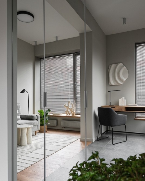 Из двушки сделали трешку и оформили стильный интерьер с мебелью из масс-маркета: квартира 53 кв. м