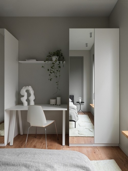 Из двушки сделали трешку и оформили стильный интерьер с мебелью из масс-маркета: квартира 53 кв. м