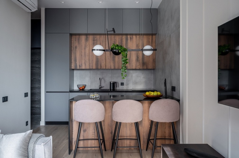 Из однушки в студию: квартира 38 кв. м с практичным и стильным интерьером