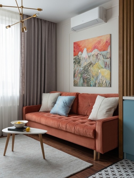 Яркие цвета и классная перепланировка: квартира 76 кв. м для семьи