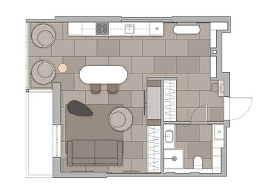 Как в дорогом отеле: квартира 50 кв. м, где роскошно все