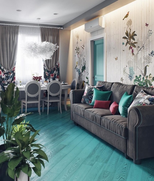 Мятный цвет в интерьере: как применять и с чем можно сочетать (118 фото)