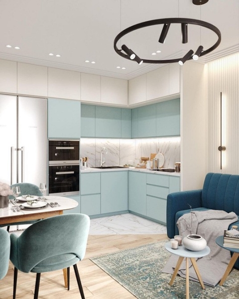 Мятный цвет в интерьере: как применять и с чем можно сочетать (118 фото)