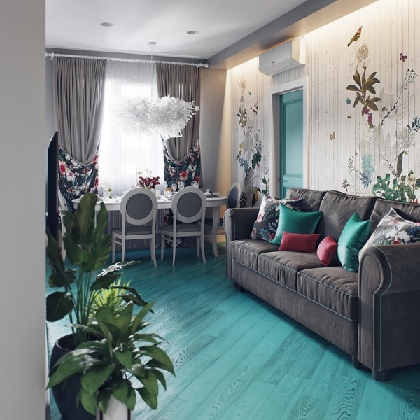 Мятный цвет в интерьере: как применять и с чем можно сочетать (118 фото)