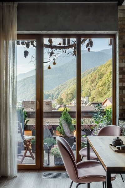 На Красной Поляне: однокомнатная квартира 38 кв. м с балконом мечты