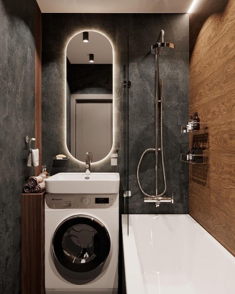 Плитка в маленькую ванную: советы по выбору, варианты дизайна и 107 фото