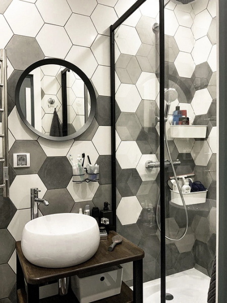 Плитка в маленькую ванную: советы по выбору, варианты дизайна и 107 фото