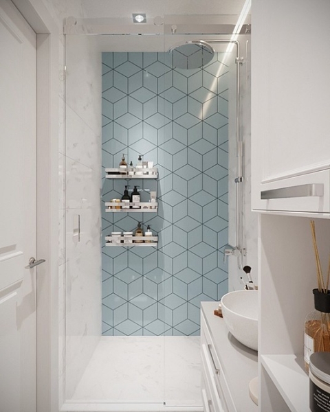 Плитка в маленькую ванную: советы по выбору, варианты дизайна и 107 фото