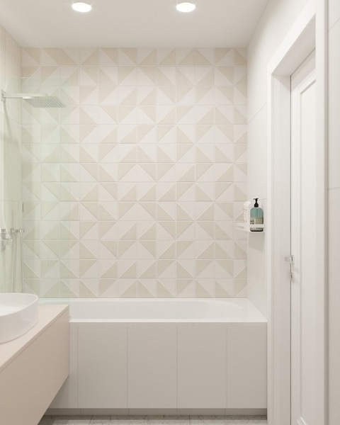Плитка в маленькую ванную: советы по выбору, варианты дизайна и 107 фото