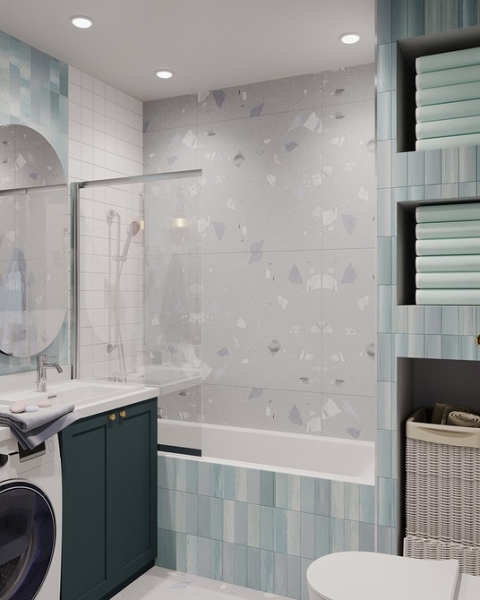 Плитка в маленькую ванную: советы по выбору, варианты дизайна и 107 фото