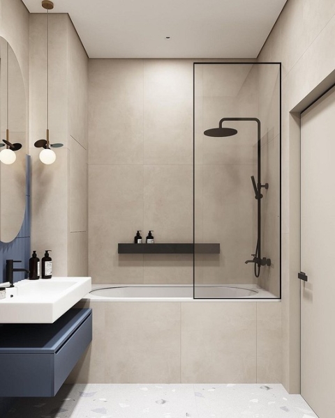 Плитка в маленькую ванную: советы по выбору, варианты дизайна и 107 фото