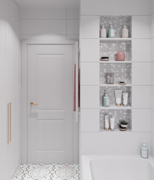 Плитка в маленькую ванную: советы по выбору, варианты дизайна и 107 фото