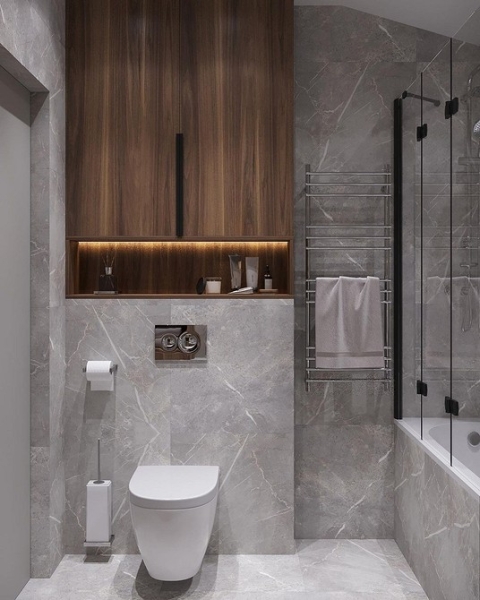 Плитка в маленькую ванную: советы по выбору, варианты дизайна и 107 фото