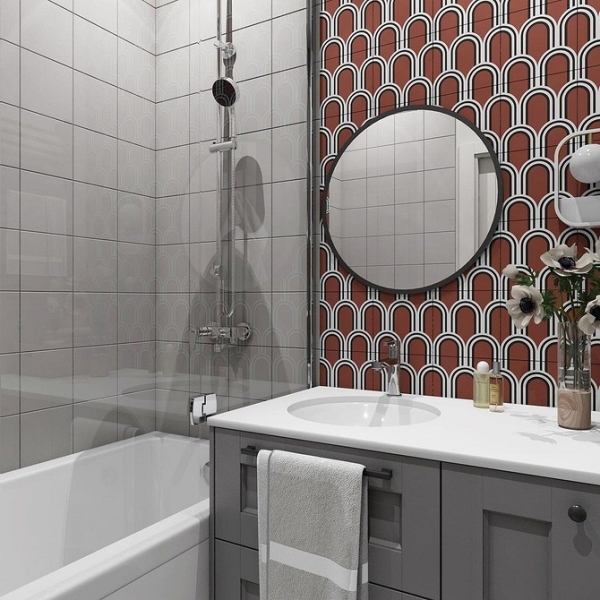 Плитка в маленькую ванную: советы по выбору, варианты дизайна и 107 фото